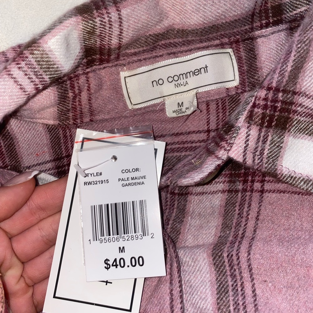 No Comment Pink Flannel - Picture 2 of 2